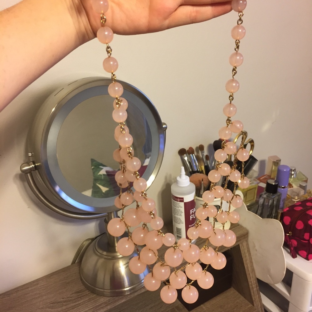 Jcrew pink beaded necklace NWT